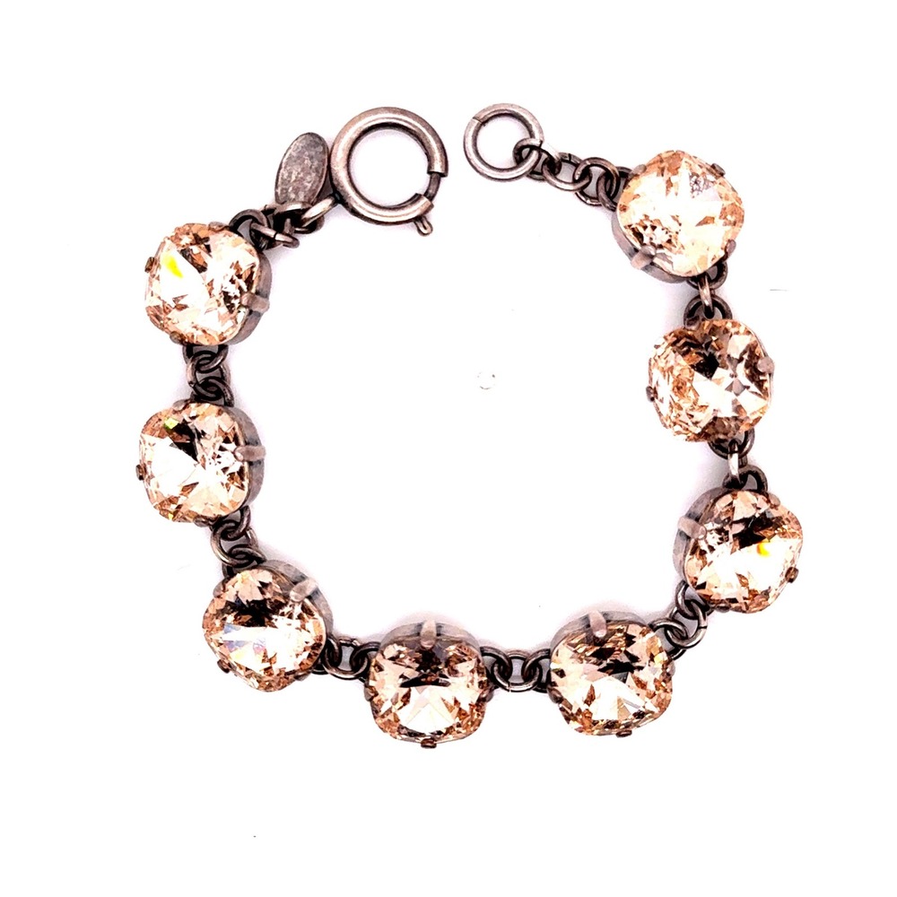 Catherine Popesco La Vie Parisienne Champagne Crystal Bracelet 7"